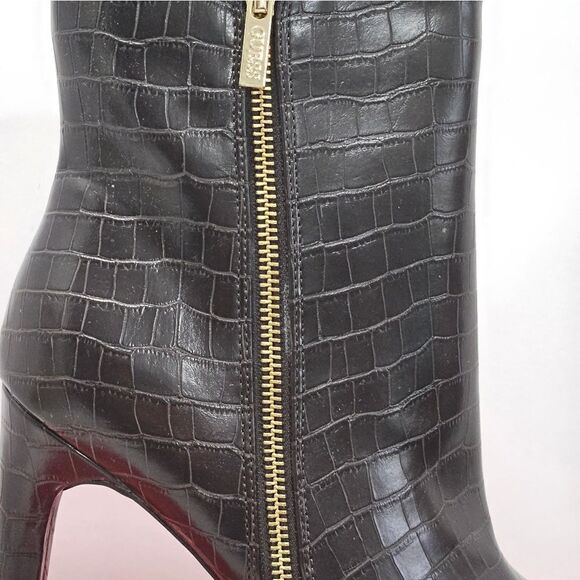 NIB, Guess stiletto heel boots in brown alligator pattern. Size 10 - Picture 11 of 13